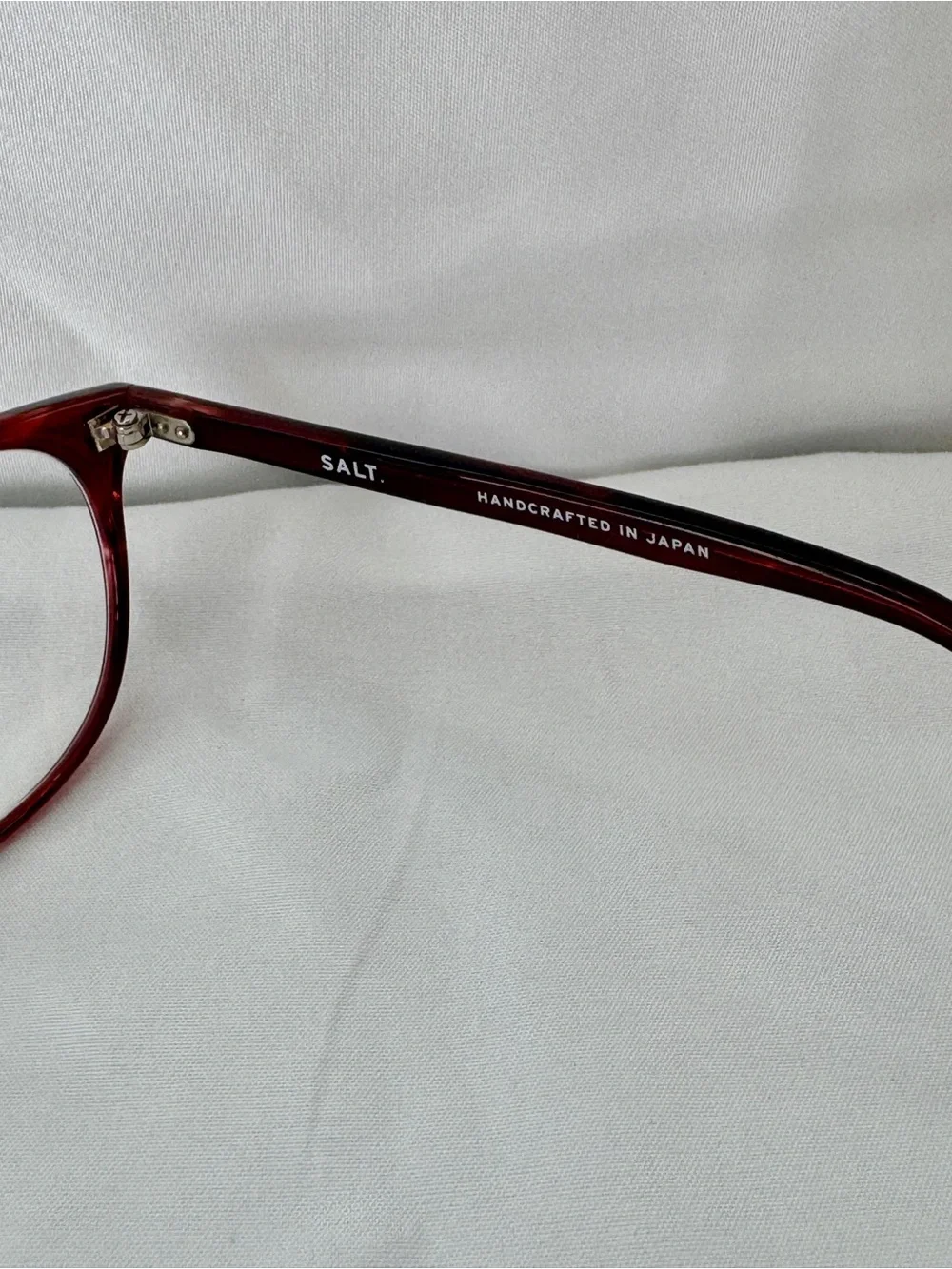 SALT OPTICS GLASSES | TIFFANY | W/CASE | 48-20-140 JAPAN | BURGUNDY TORTOISE